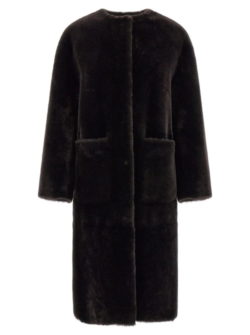BLANCHA BLANCHA Brown Lamb Fur Coat