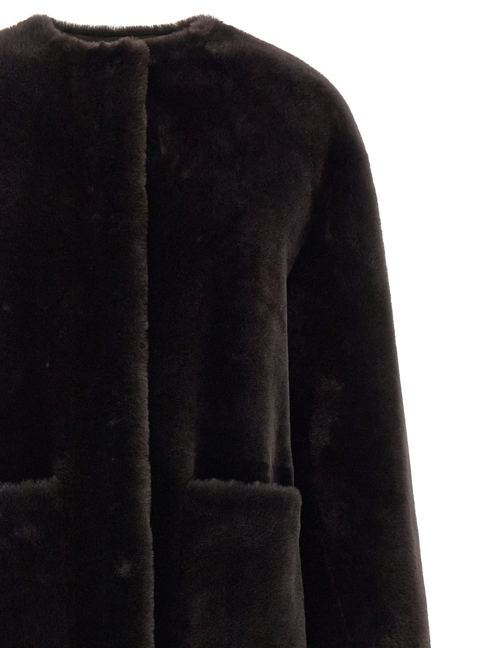 BLANCHA BLANCHA Brown Lamb Fur Coat