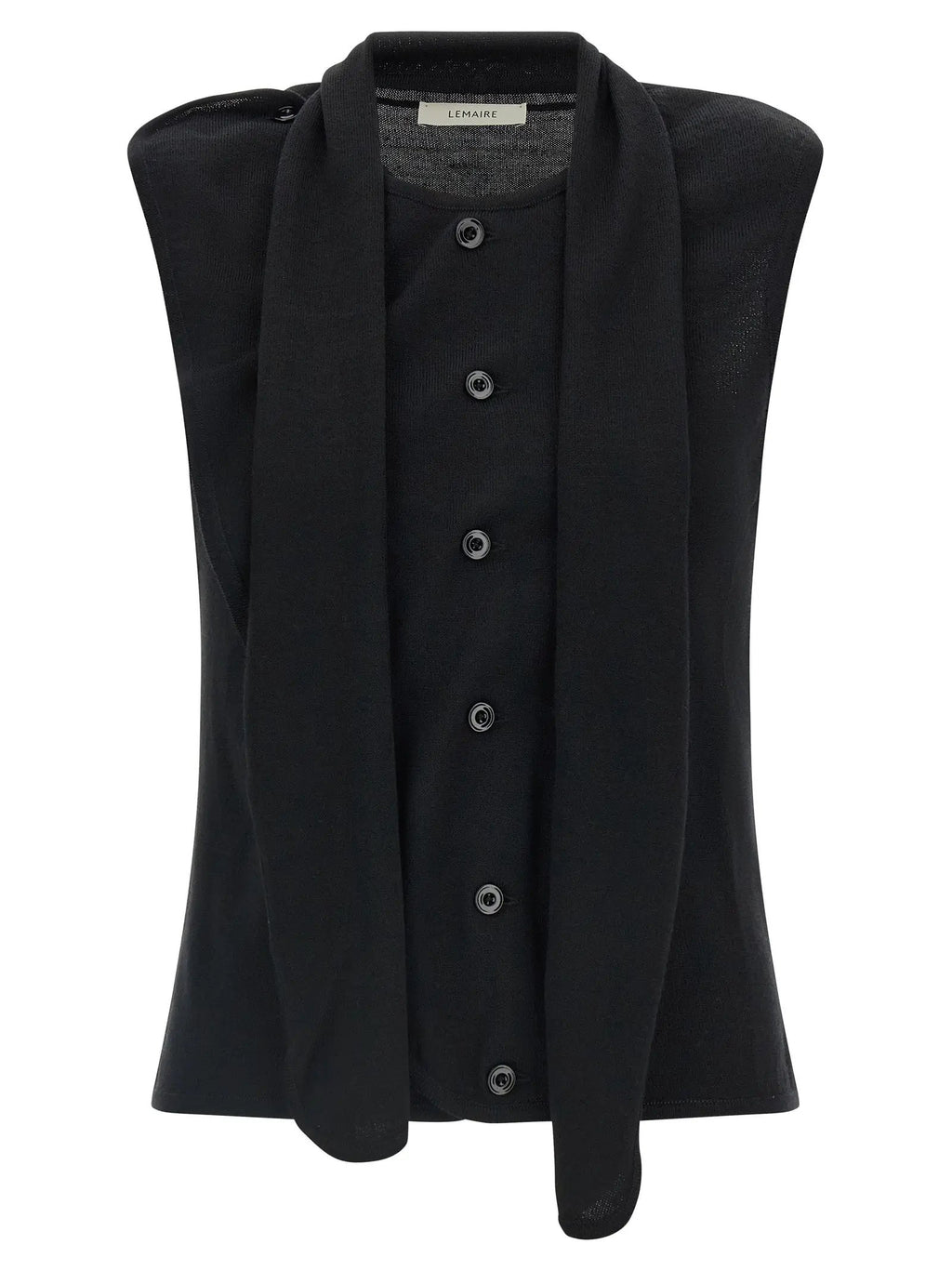 Lemaire Black Wool Sleeveless Jacket