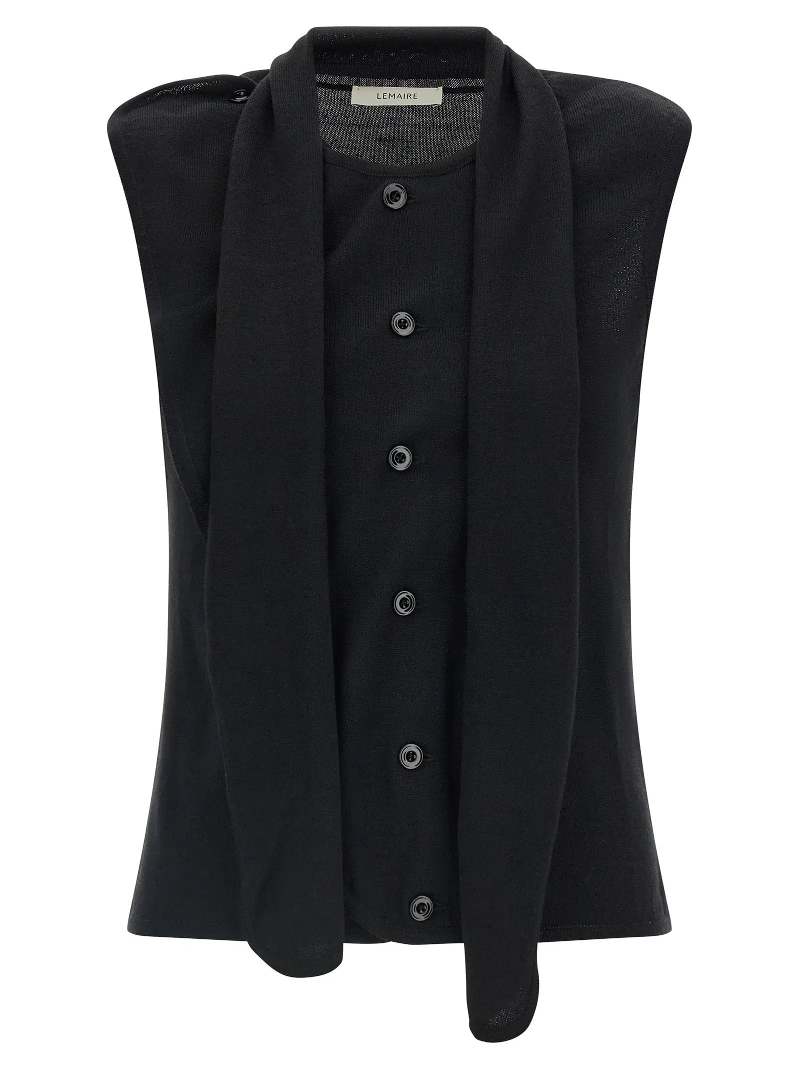 Lemaire Black Wool Sleeveless Jacket