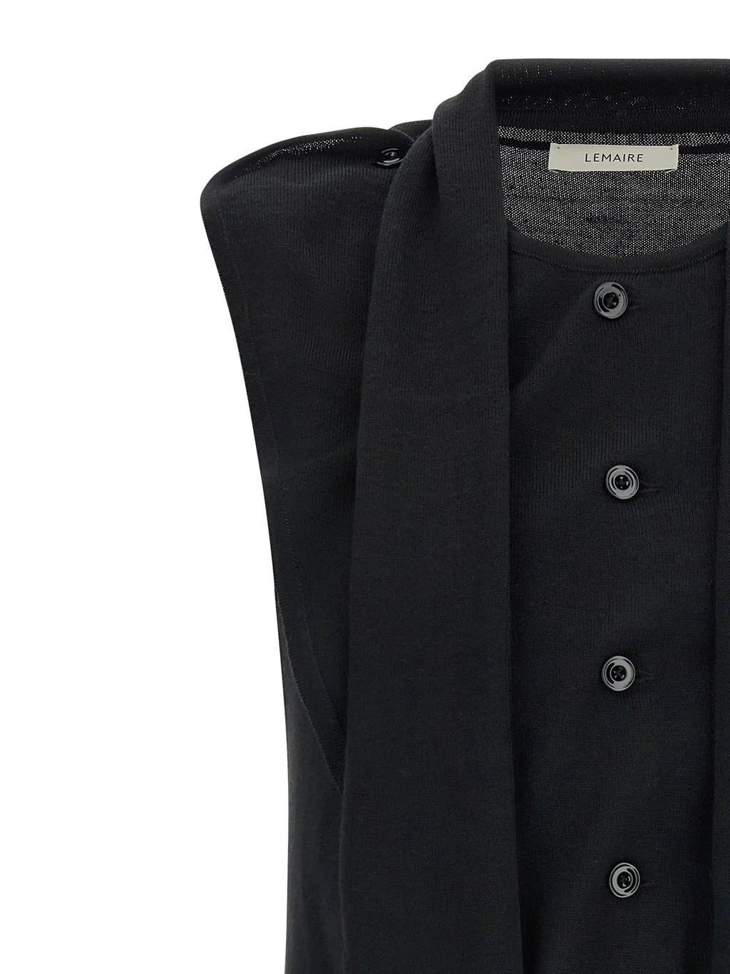 Lemaire Black Wool Sleeveless Jacket
