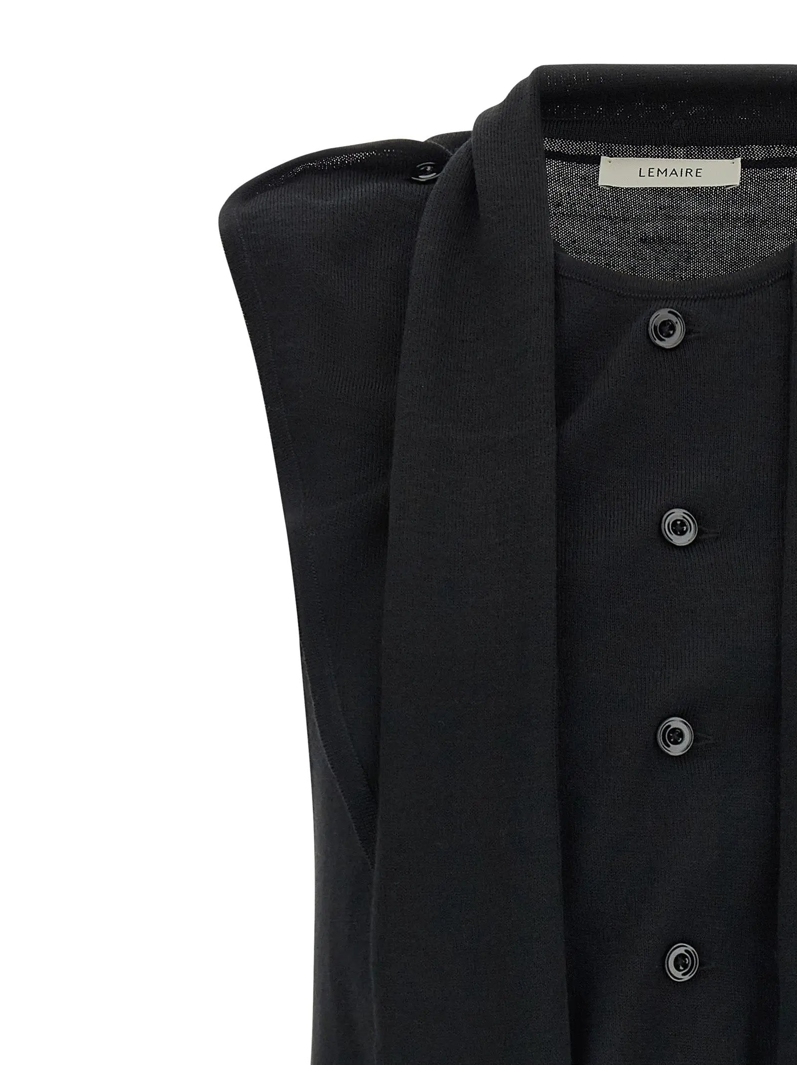 Lemaire Black Wool Sleeveless Jacket