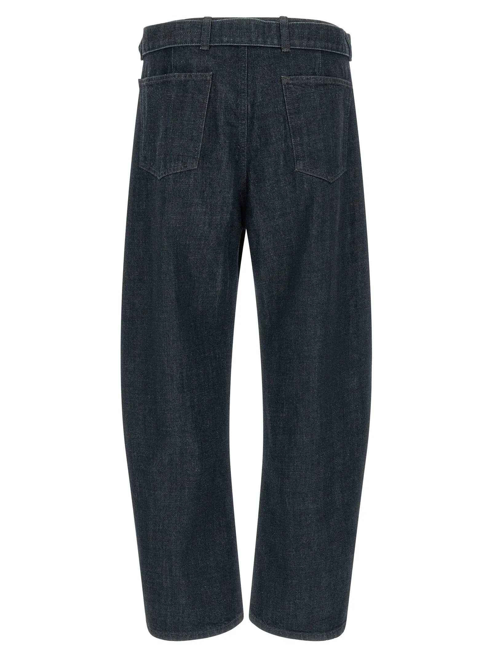 Lemaire Blue Cotton Tapered Jeans