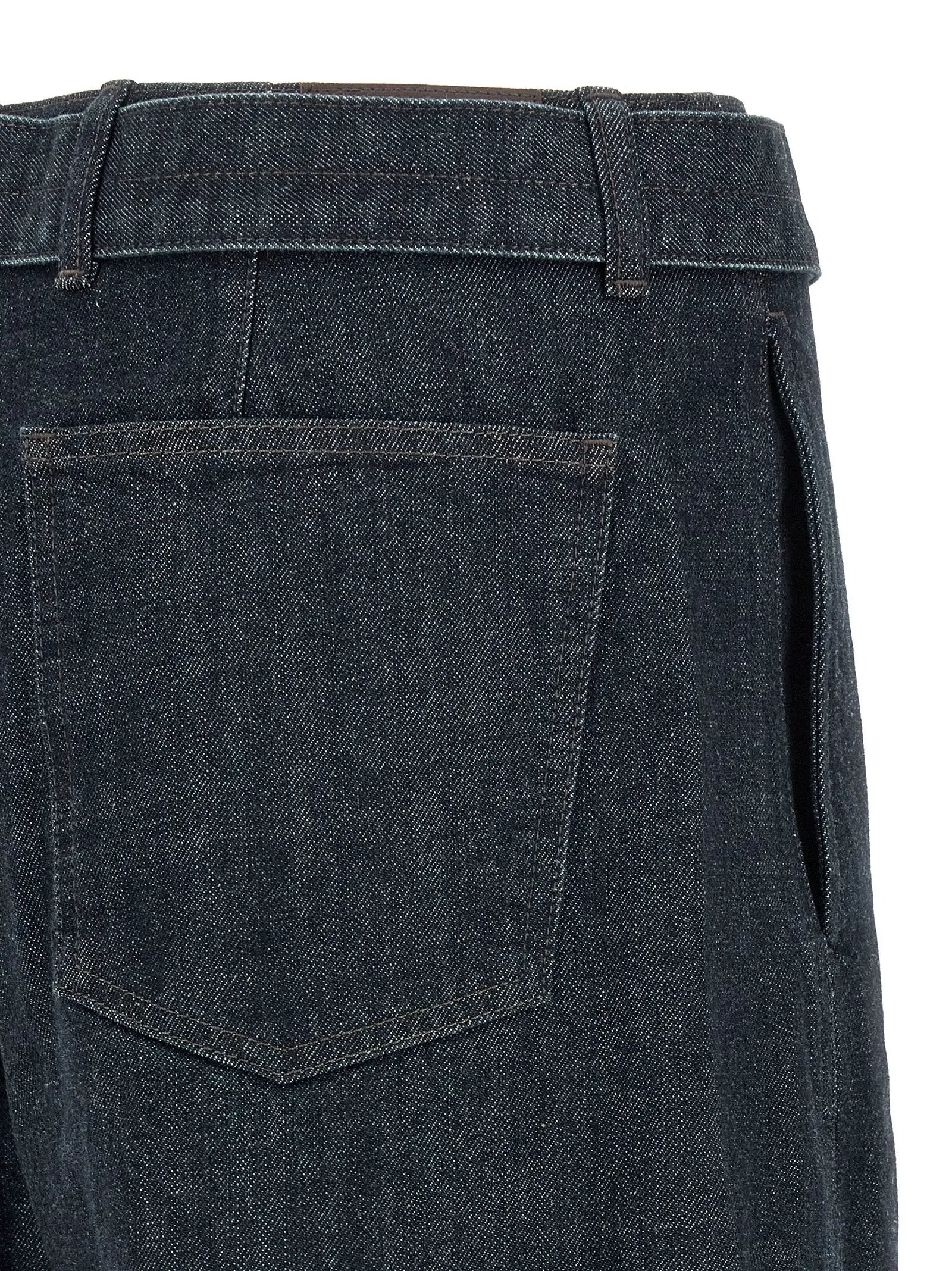 Lemaire Blue Cotton Tapered Jeans