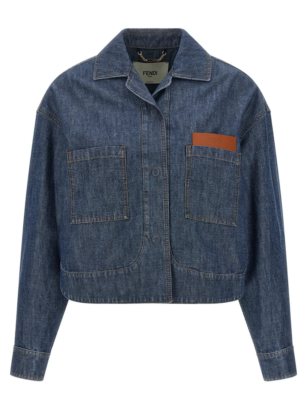 Fendi Blue Cotton Denim Jacket