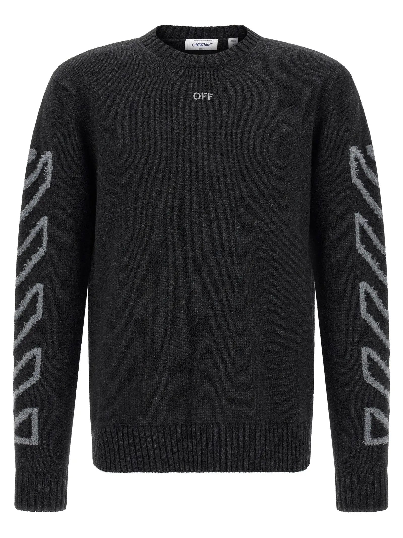 Off-White Gray Wool Cardigan