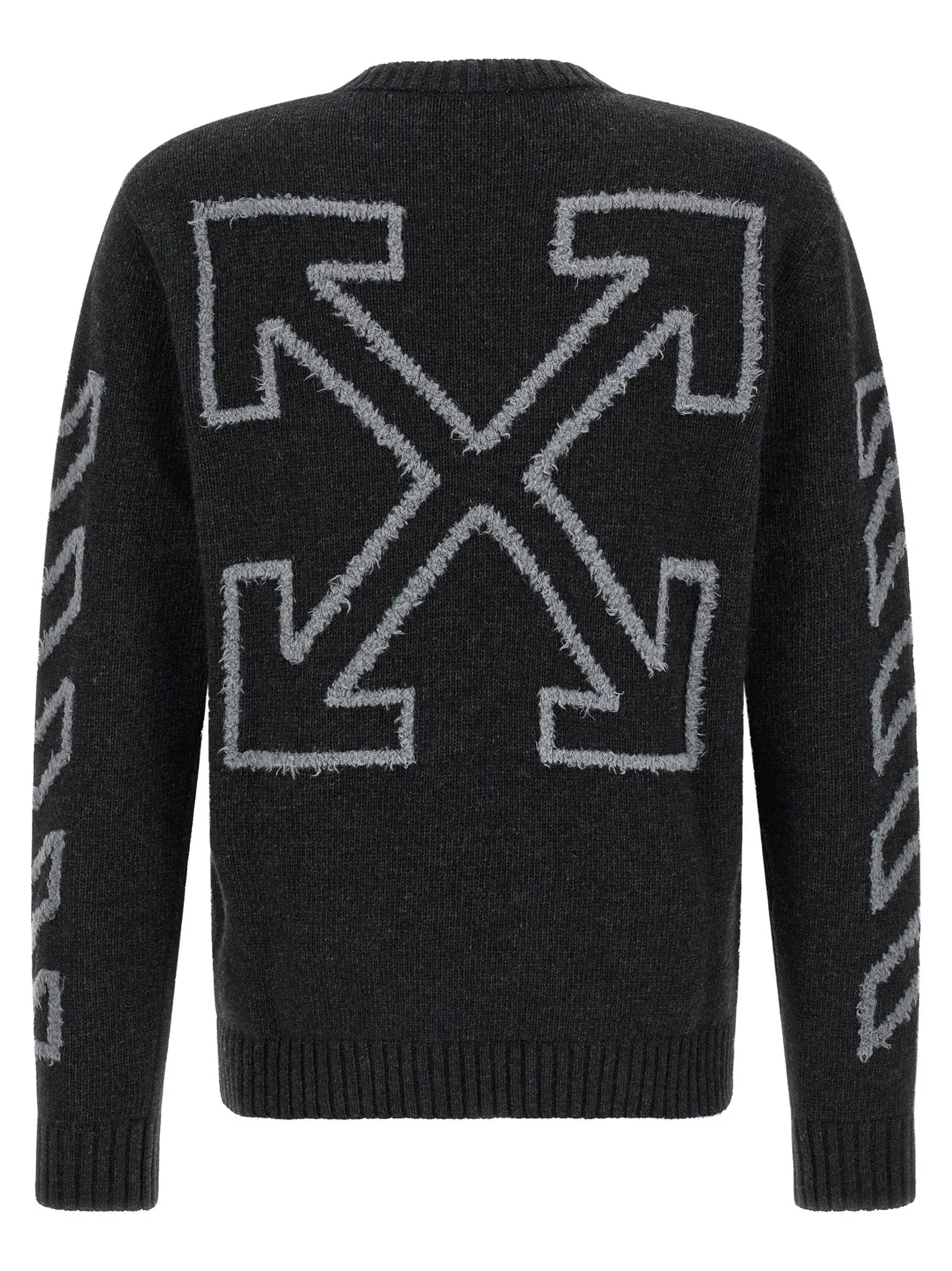 Off-White Gray Wool Cardigan