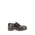 Prada Brown Calf Leather Bos Taurus Slip-On Loafers