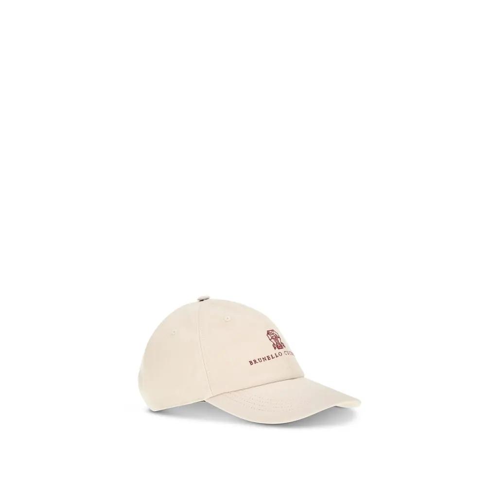 Brunello Cucinelli Beige Cotton Cap (Baseball Hat)