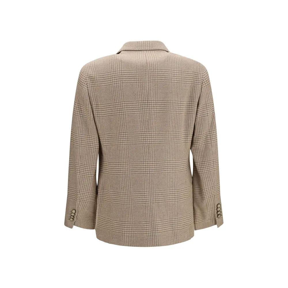 Brunello Cucinelli Beige Cotton Blazer