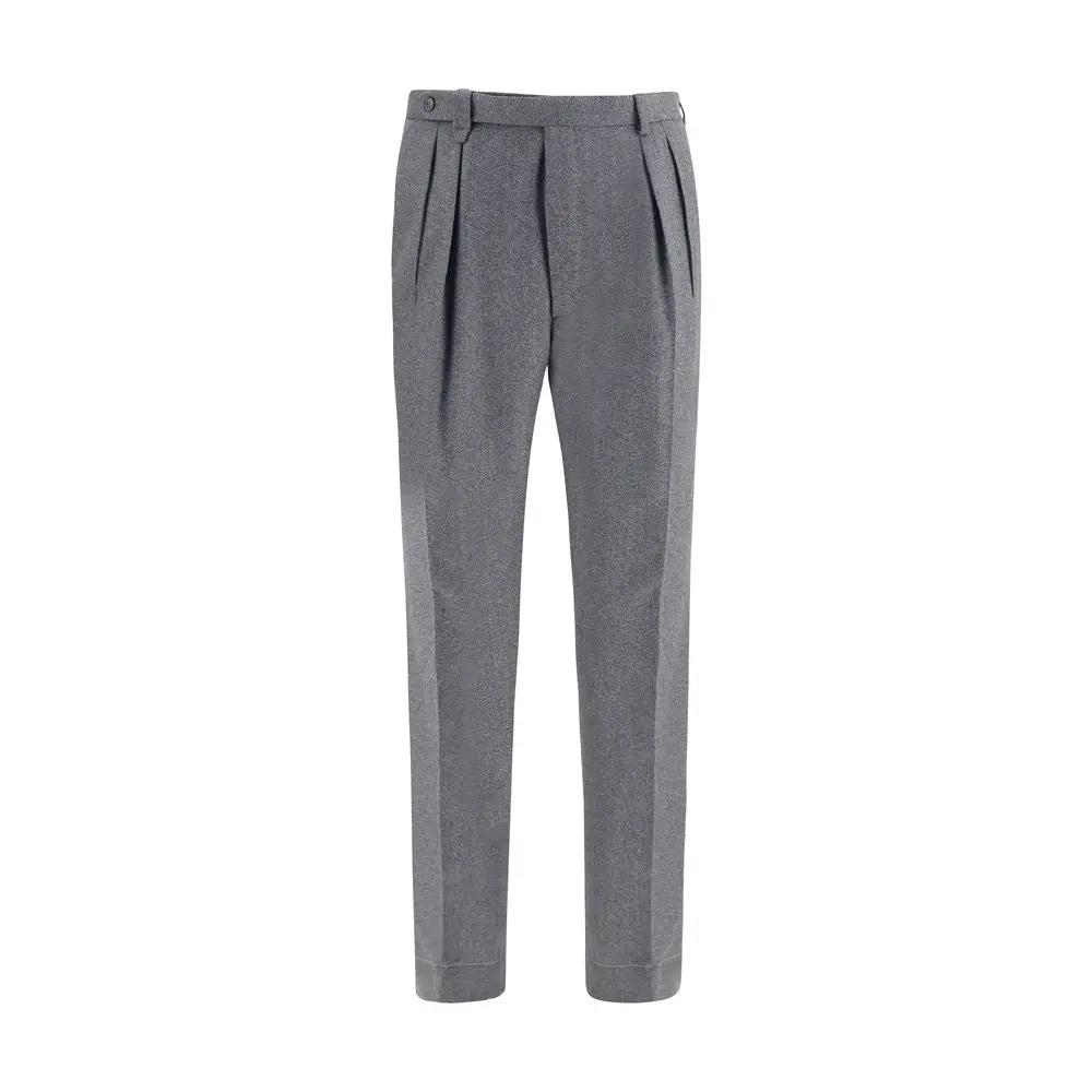 Brioni Gray Wool Oves Aries Casual Pants