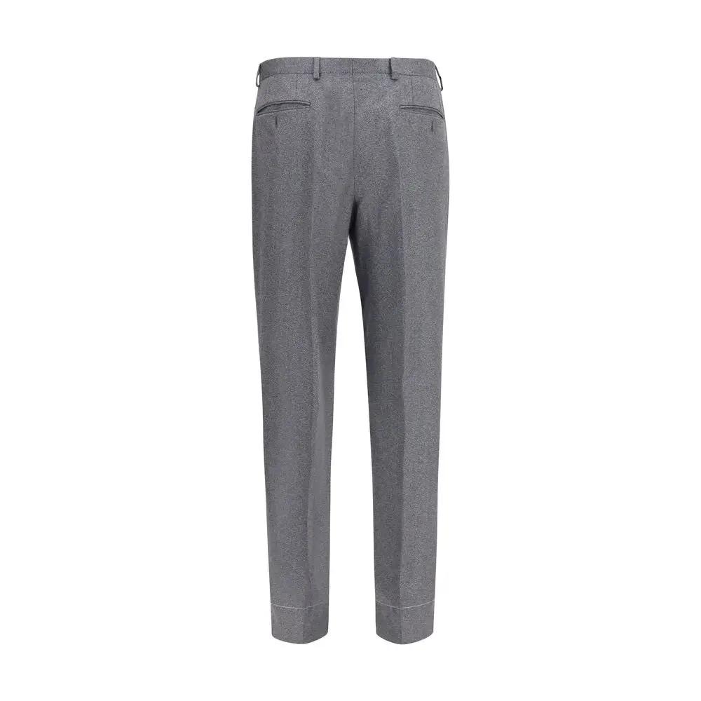 Brioni Gray Wool Oves Aries Casual Pants
