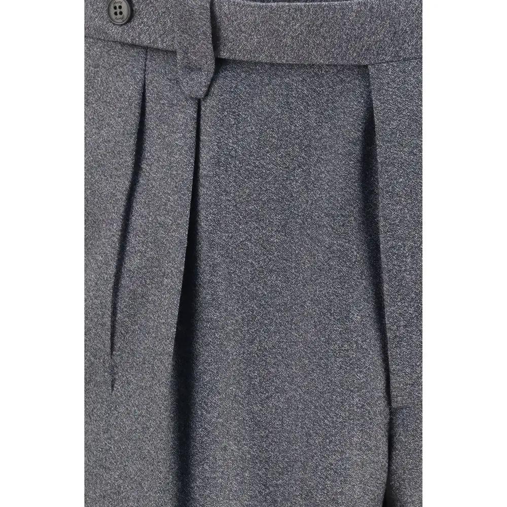 Brioni Gray Wool Oves Aries Casual Pants