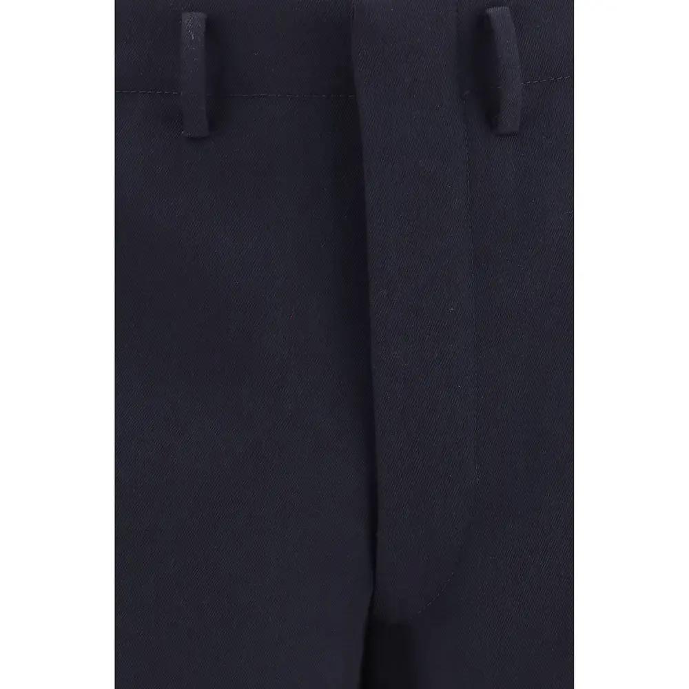 Prada Blue Wool Oves Aries Dress Pants