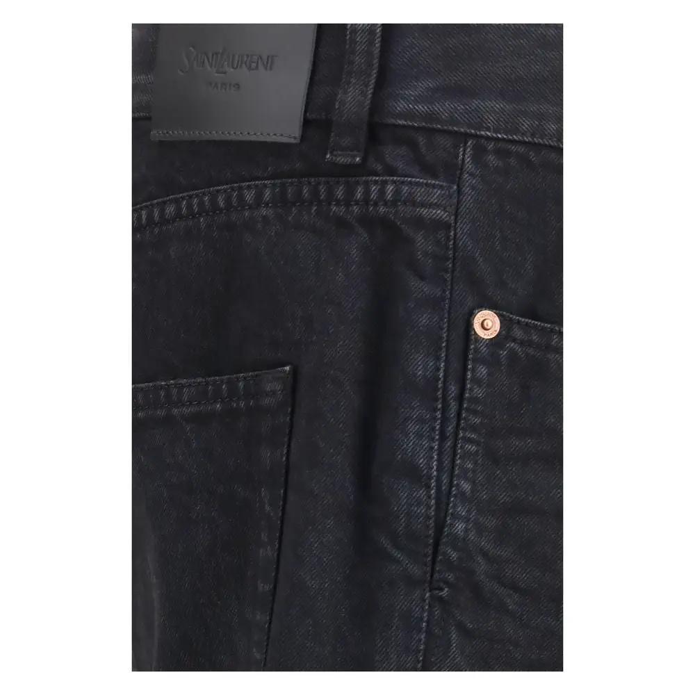 Saint Laurent Black Cotton Slim Fit Jeans