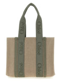 Chloé Bicolor Linen Tote Bag