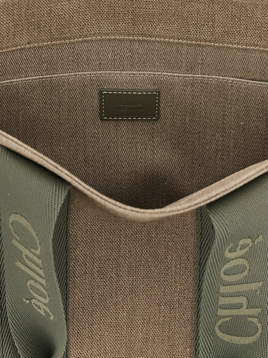 Chloé Bicolor Linen Tote Bag