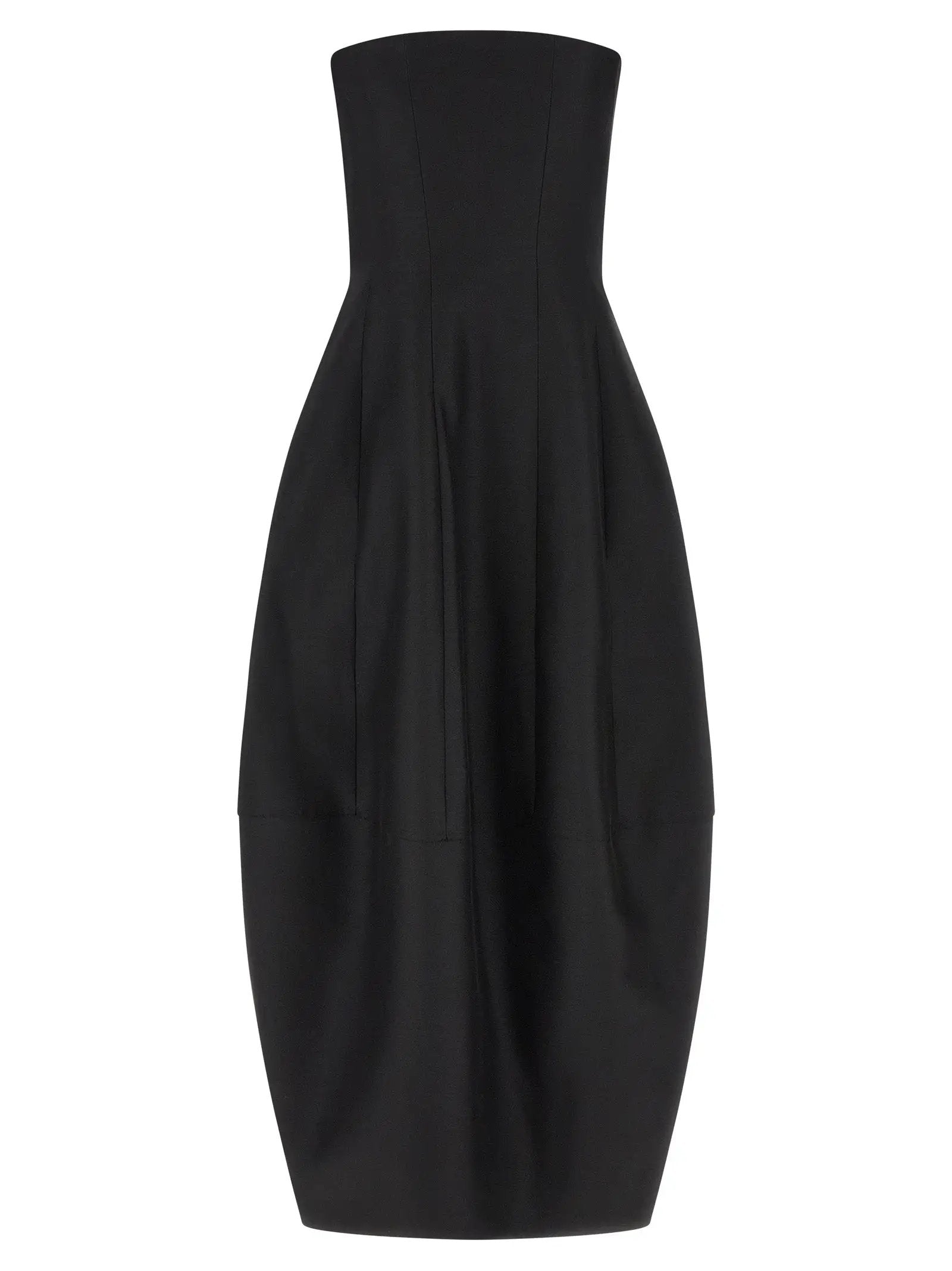 Khaite Black Wool Long Dress