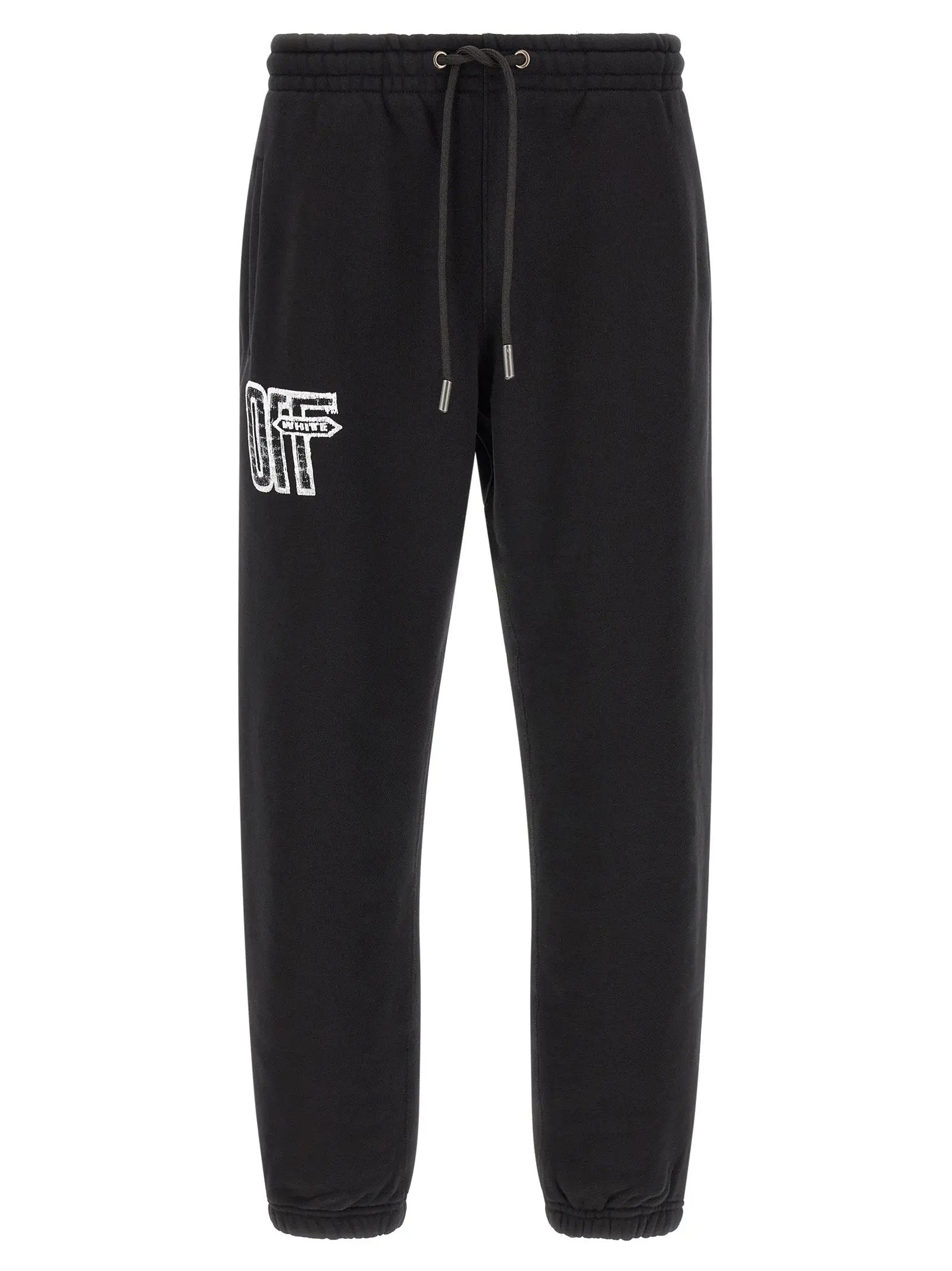 Off-White Black Cotton Joggers (Workout Pants)