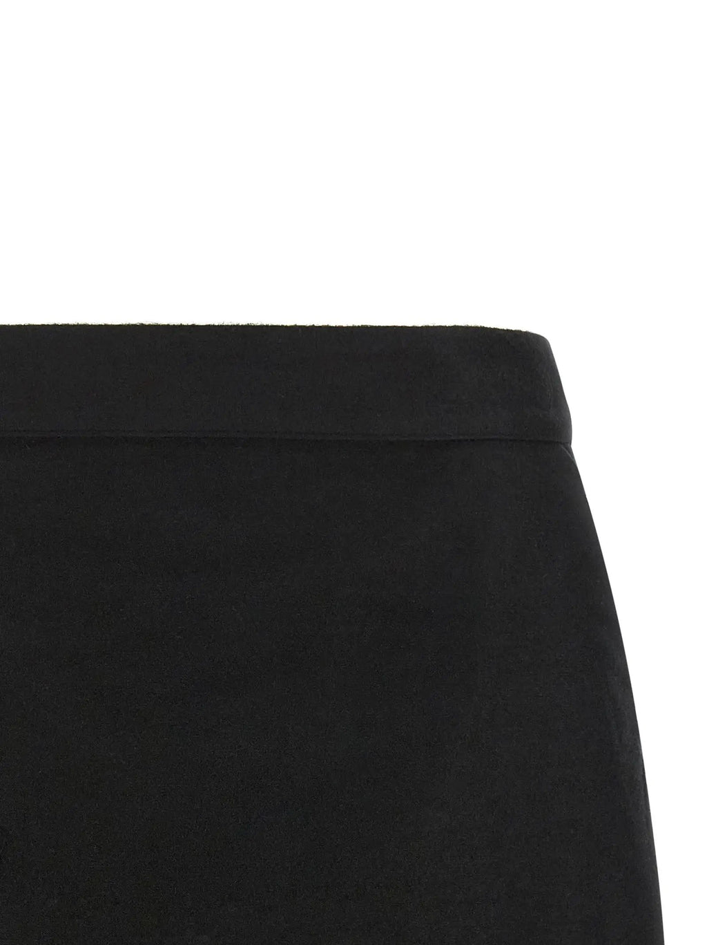 Women’s Black Ramie Mini Skirt – Rick Owens Fog Cutoff High-Waist Skirt