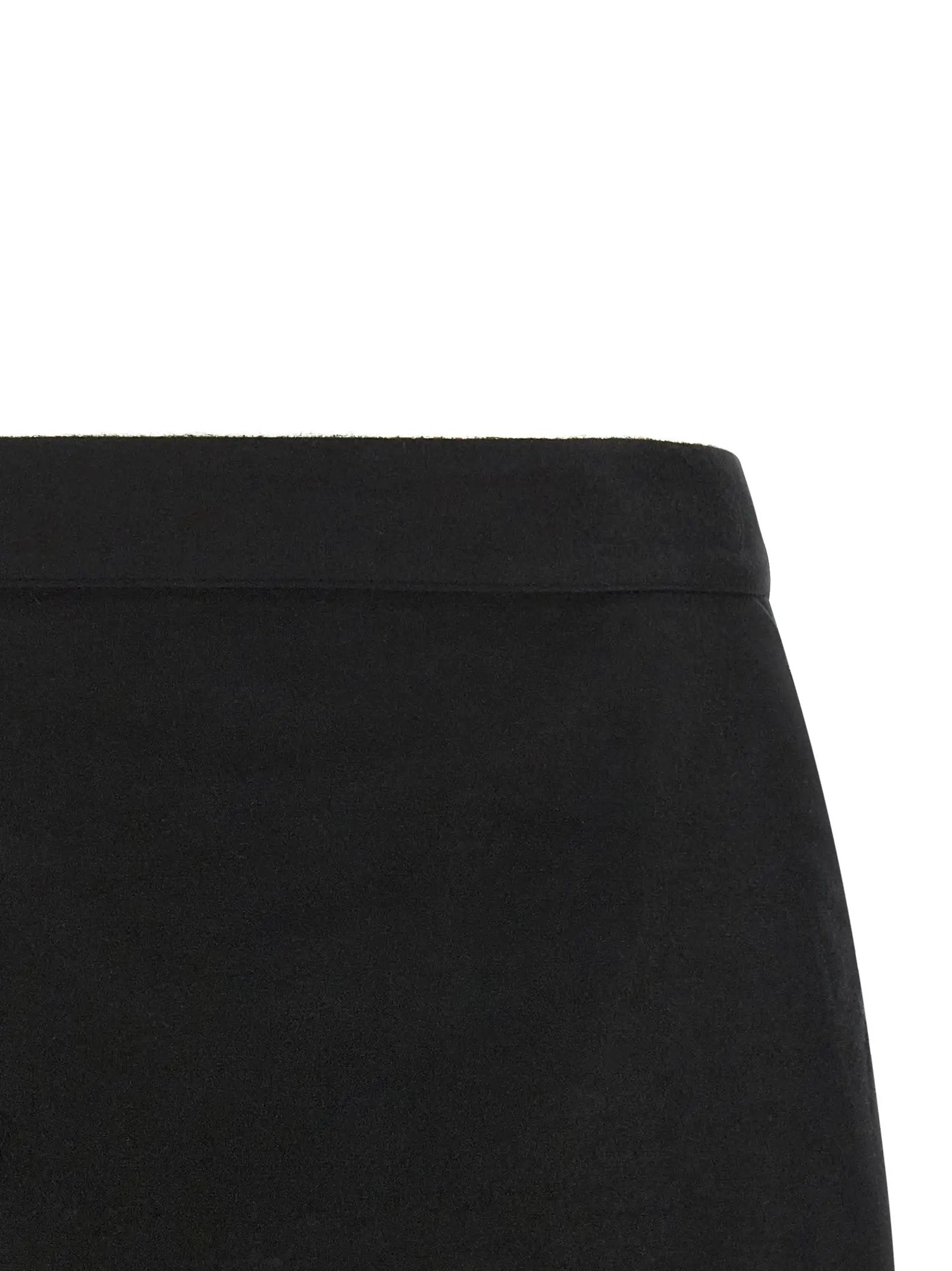 Women’s Black Ramie Mini Skirt – Rick Owens Fog Cutoff High-Waist Skirt