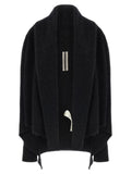 Rick Owens Black Marabou Cardigan