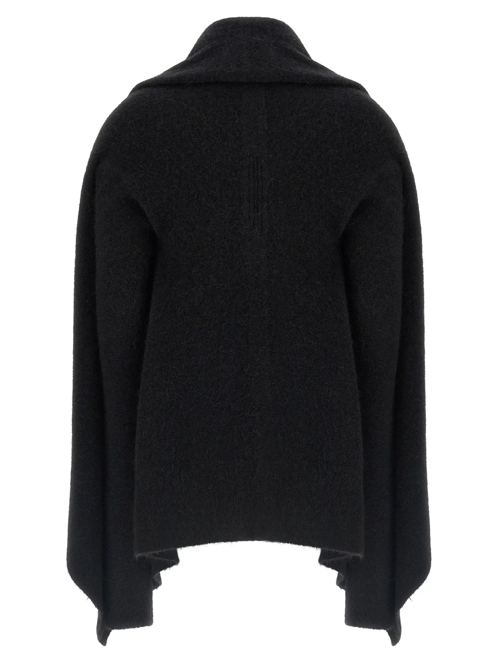 Rick Owens Black Marabou Cardigan