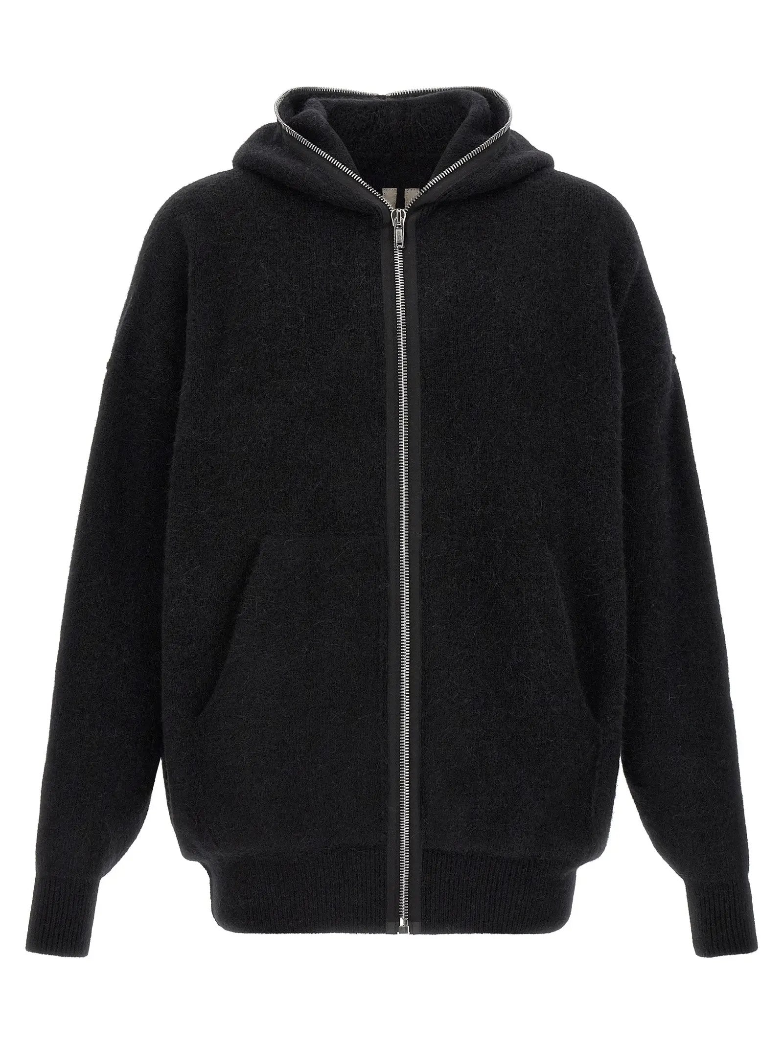 Rick Owens Black Marabou Sweatshirt