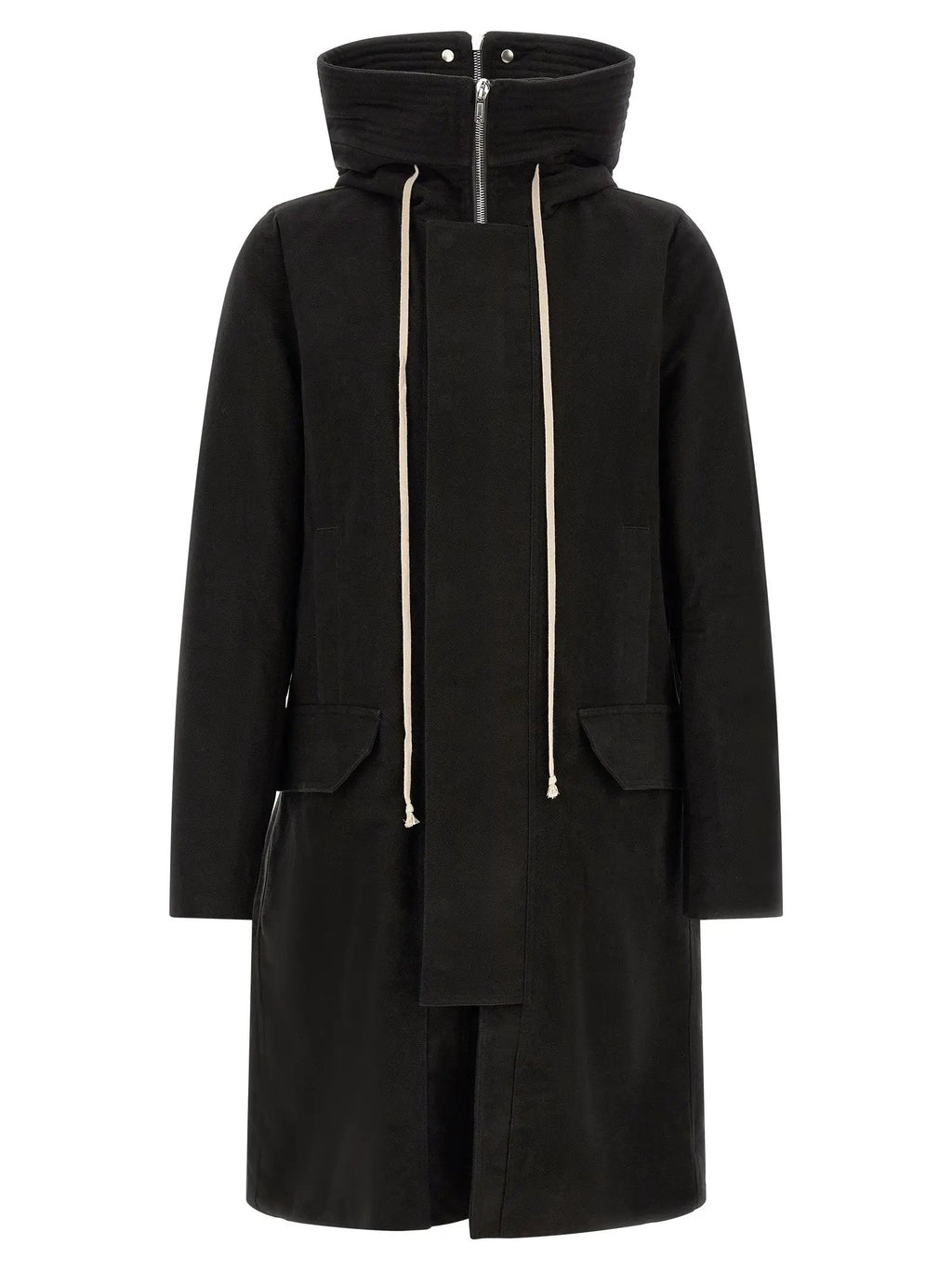 Parka Rick Owens en coton noir