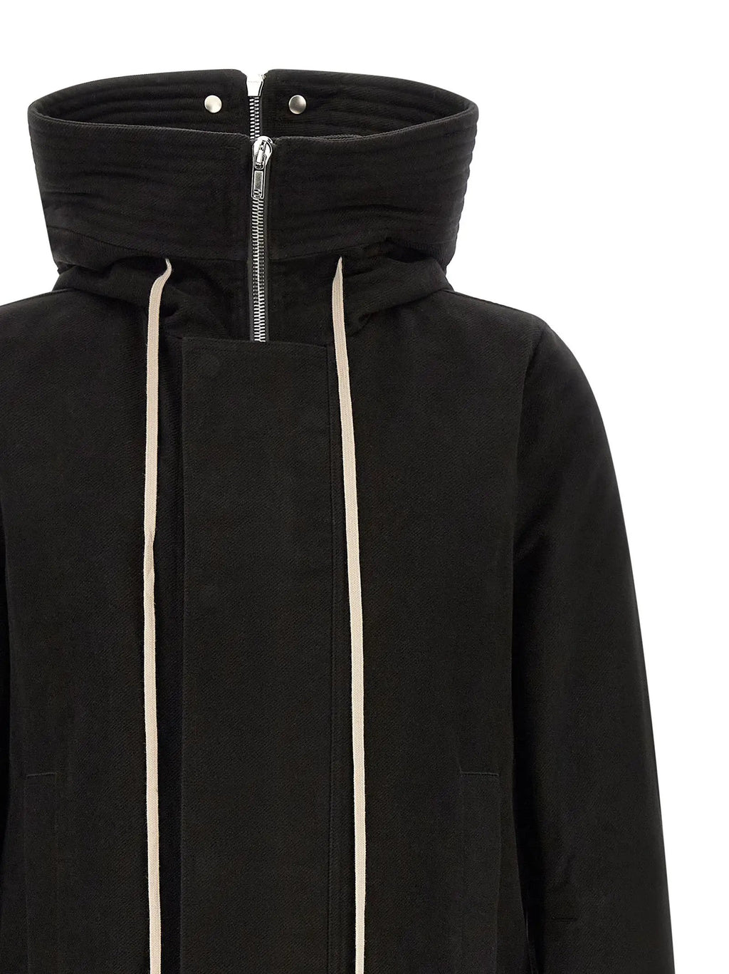 Parka Rick Owens en coton noir