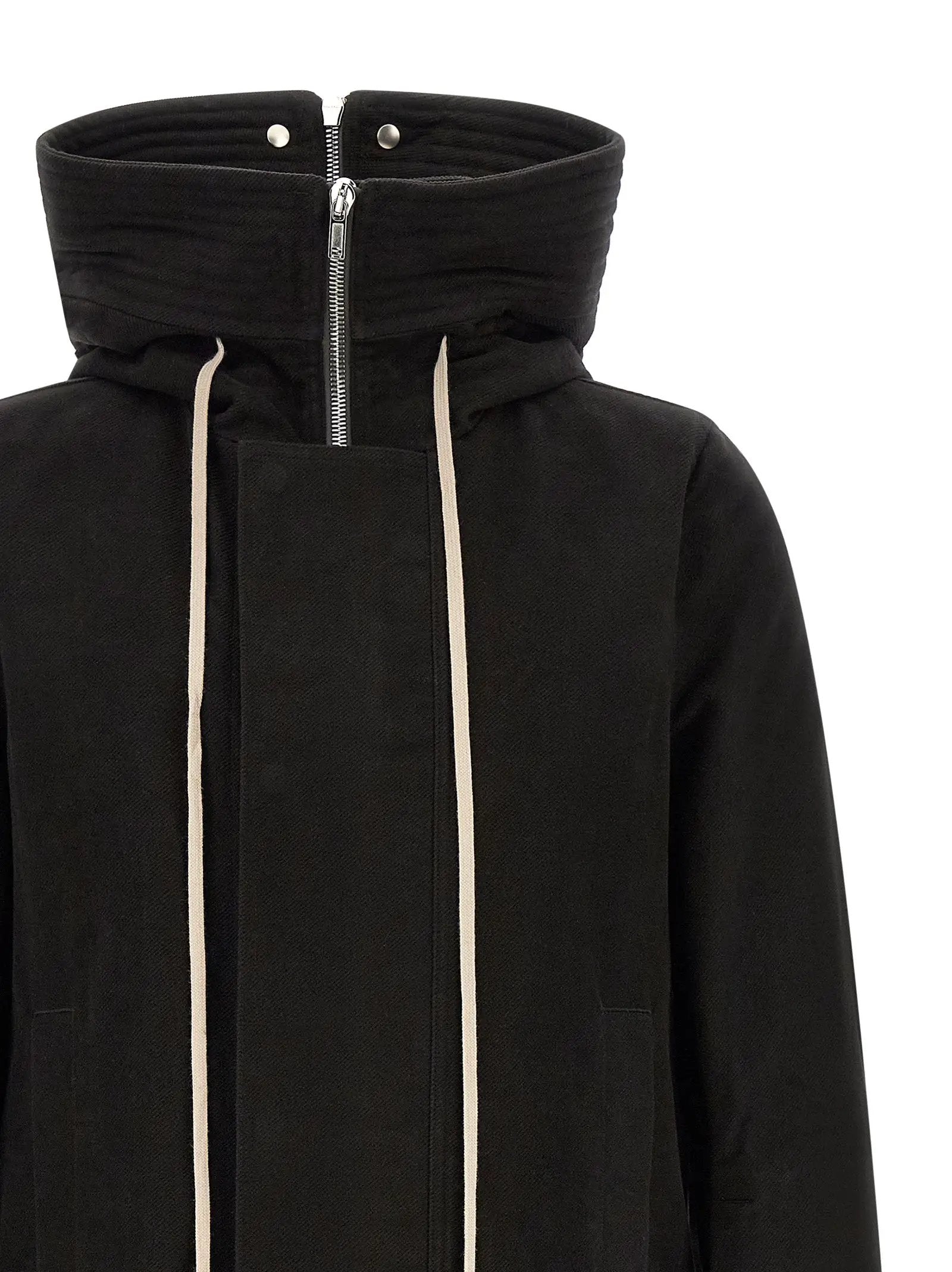 Parka Rick Owens en coton noir