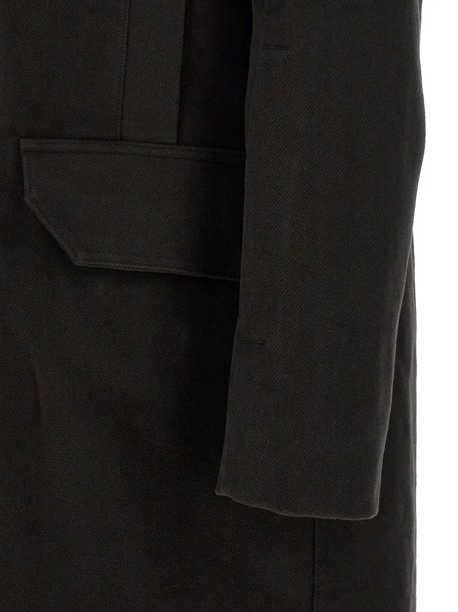 Parka Rick Owens en coton noir