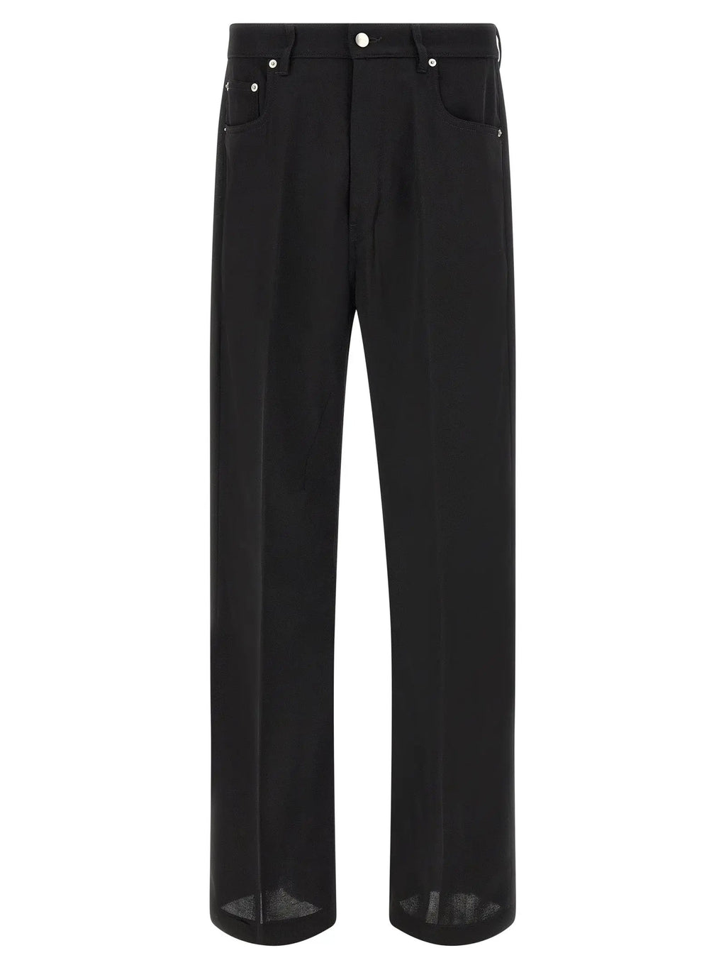 Rick Owens Black Cotton Relaxed Fit Jeans