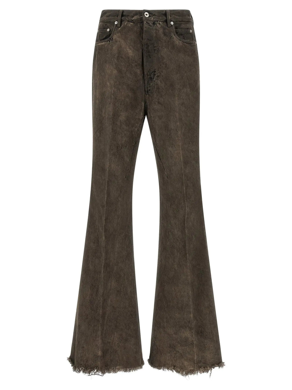 Rick Owens Gray Cotton Bootcut Jeans