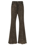 Rick Owens Gray Cotton Bootcut Jeans