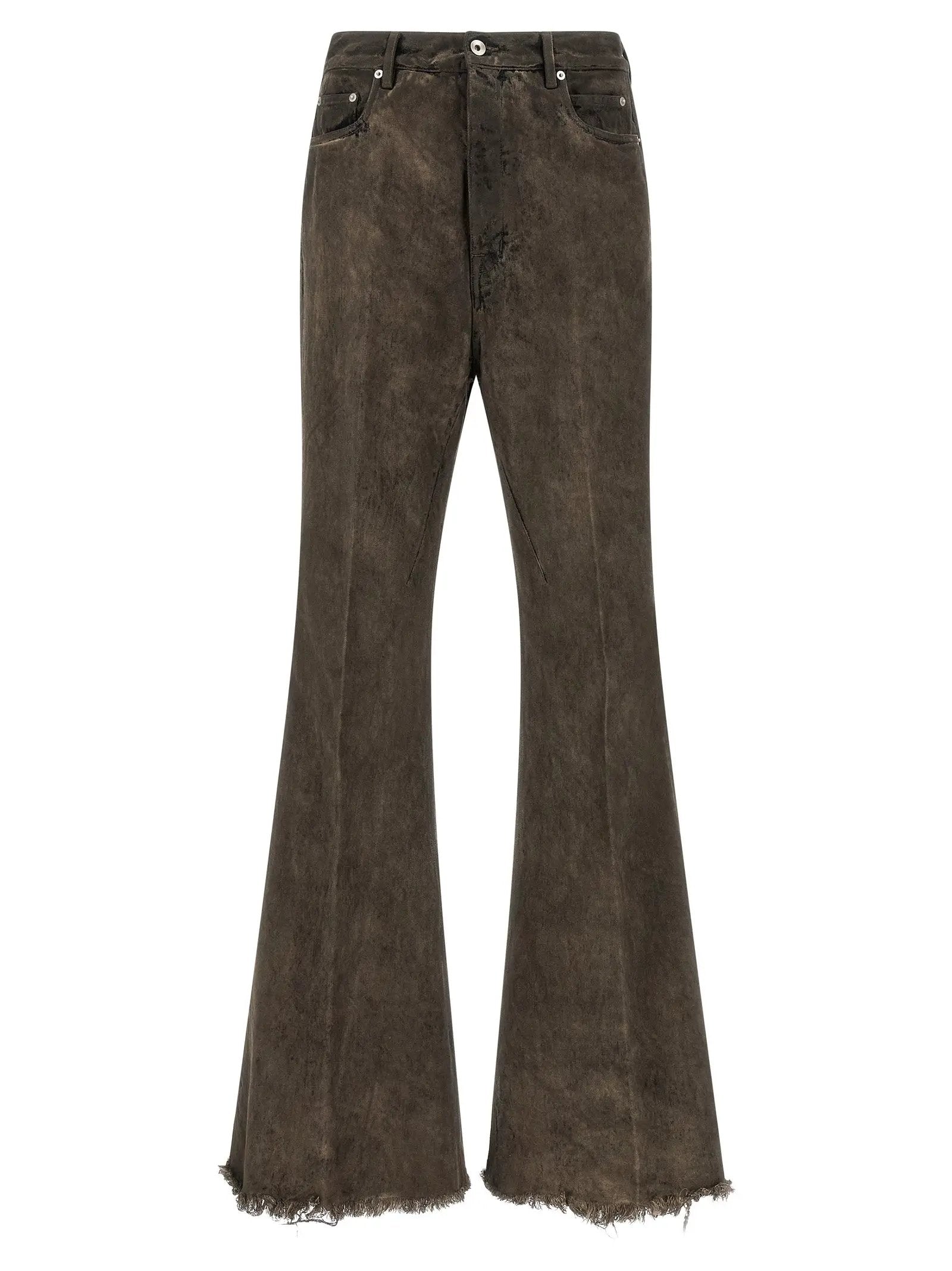 Rick Owens Gray Cotton Bootcut Jeans