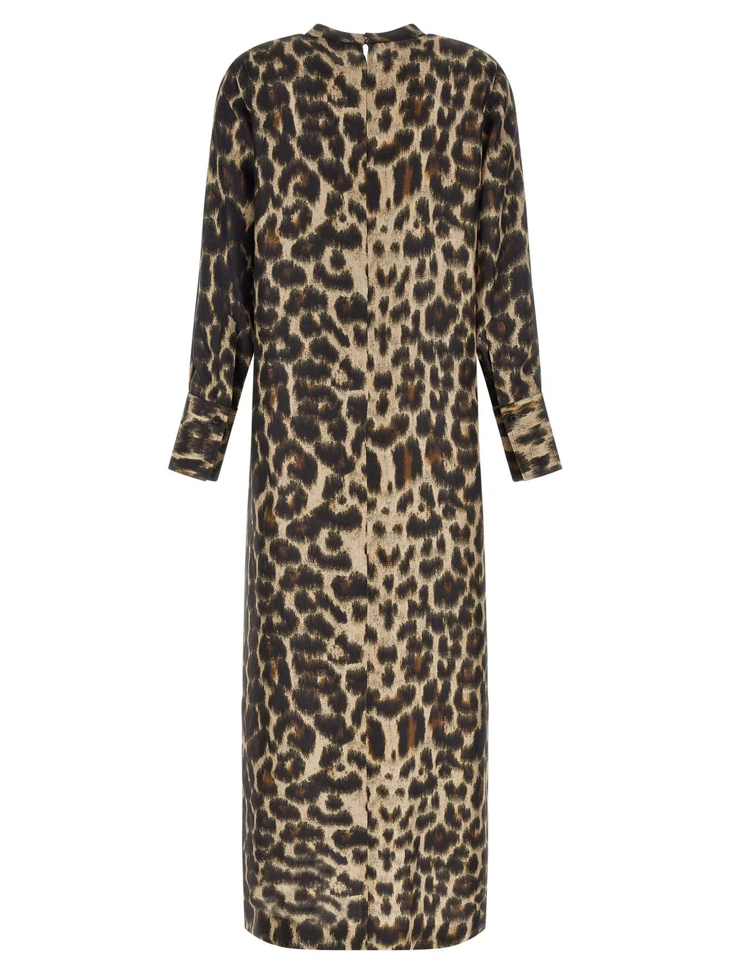 Alberto Biani Alberto Biani Brown Silk Long Dress