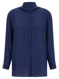 Gianluca Capannolo Blue Silk Blouse