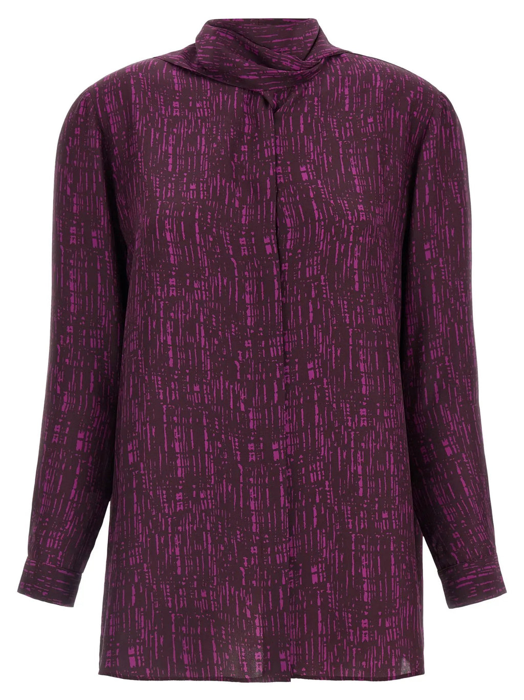 Gianluca Capannolo Purple Silk Blouse