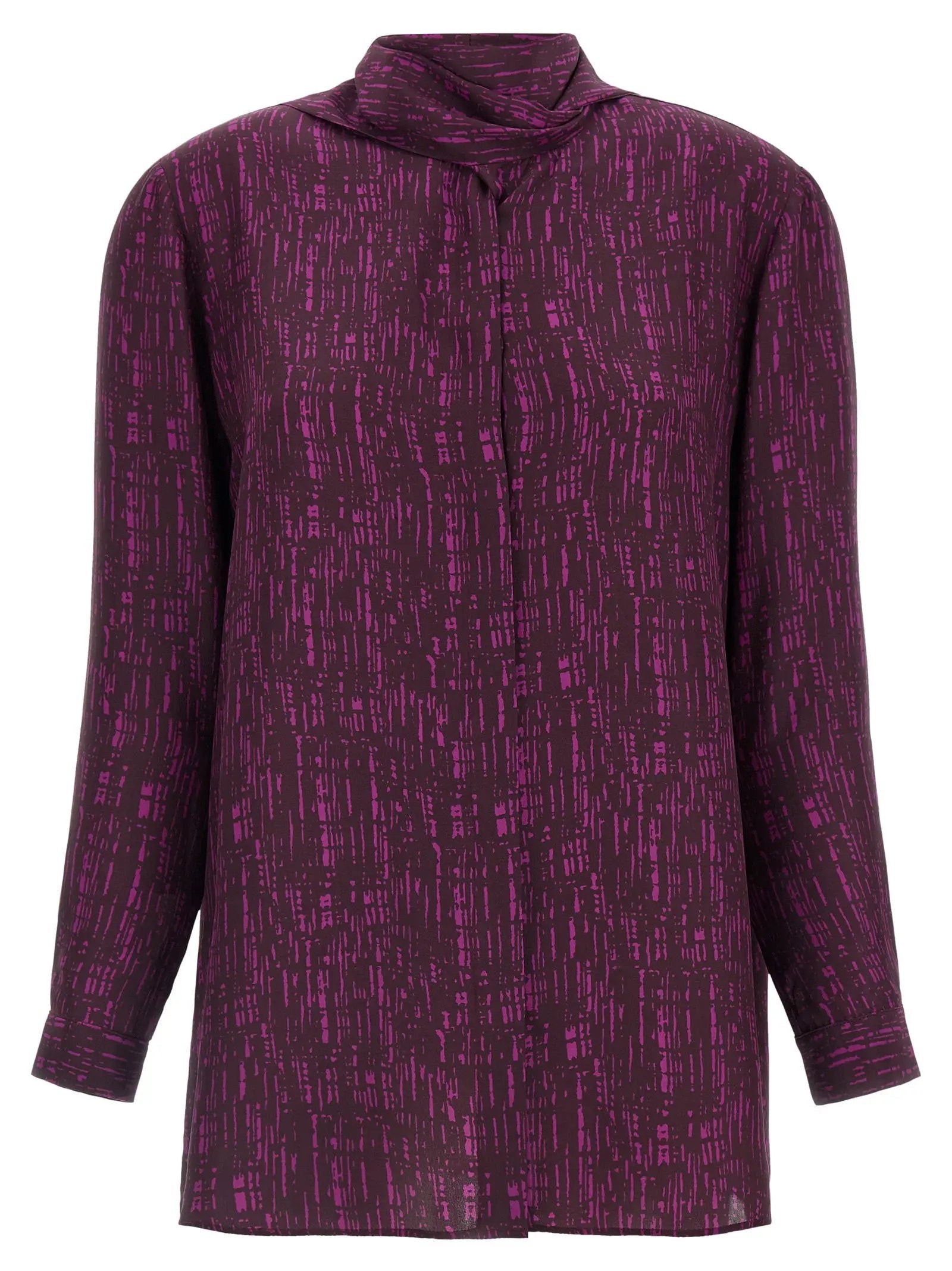 Gianluca Capannolo Purple Silk Blouse