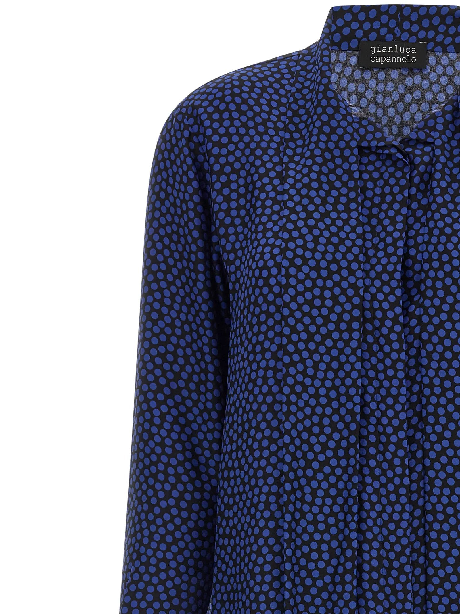 Gianluca Capannolo Blue Silk Blouse
