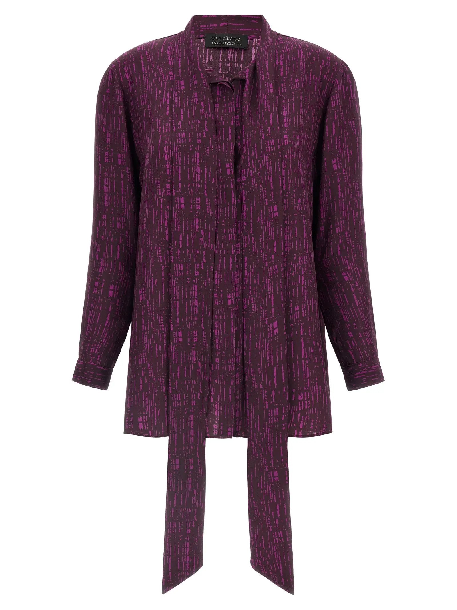 Gianluca Capannolo Purple Silk Blouse