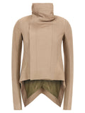 Rick Owens Beige Lamb Leather Leather Jacket