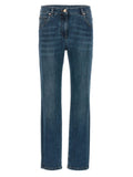 Jean droit en coton bleu Brunello Cucinelli