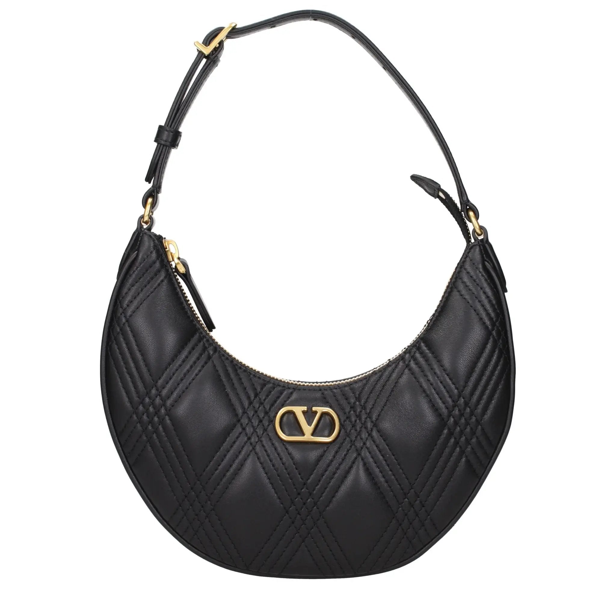 Valentino Garavani Black Leather Shoulder Bag