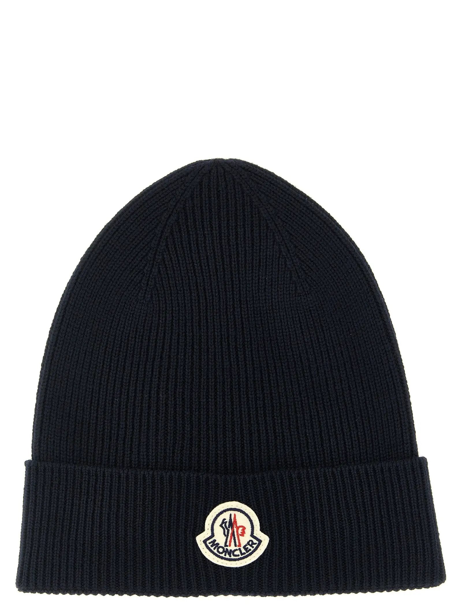 Bonnet Moncler en laine vierge bleu