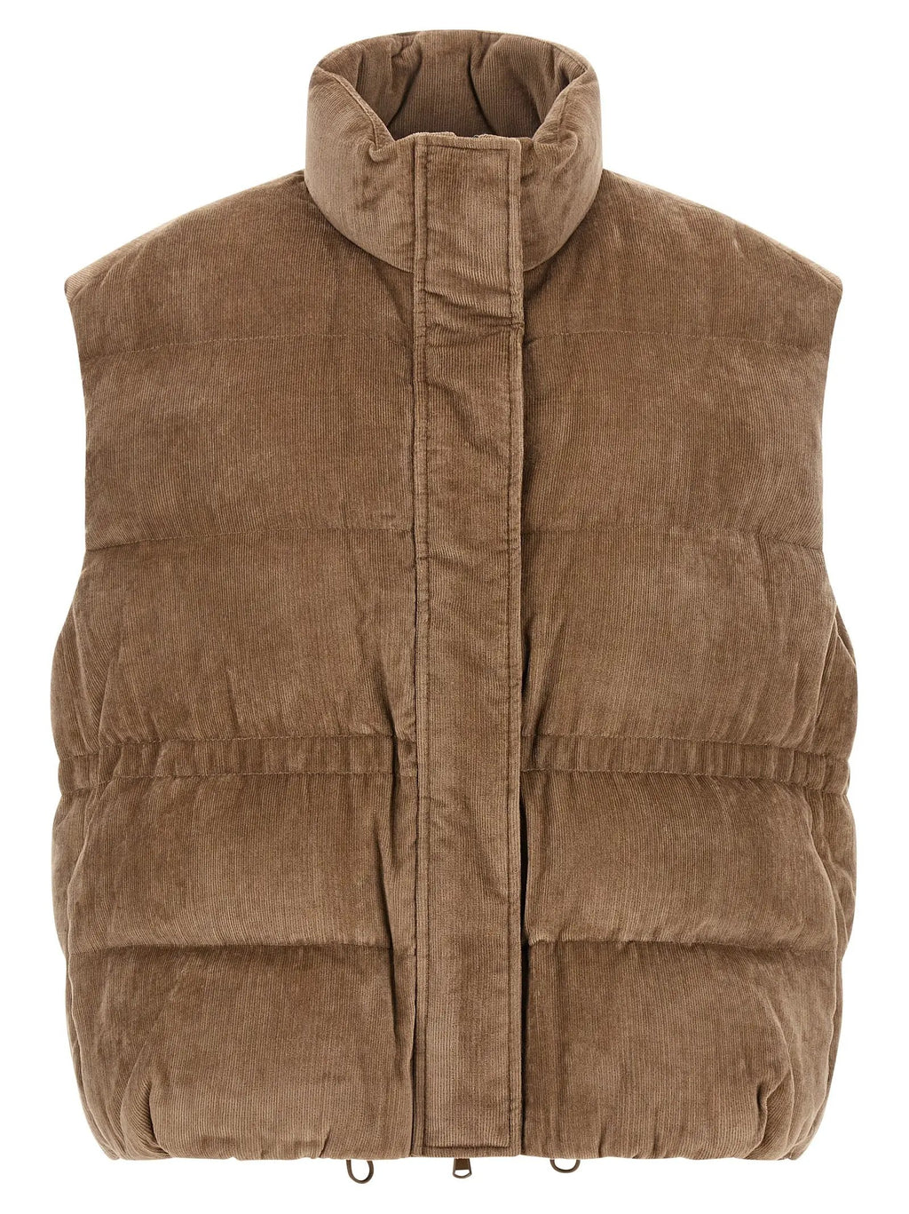 Brunello Cucinelli Gilet Sans Manches en Viscose Beige