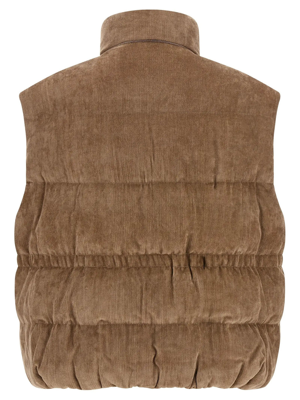 Brunello Cucinelli Gilet Sans Manches en Viscose Beige