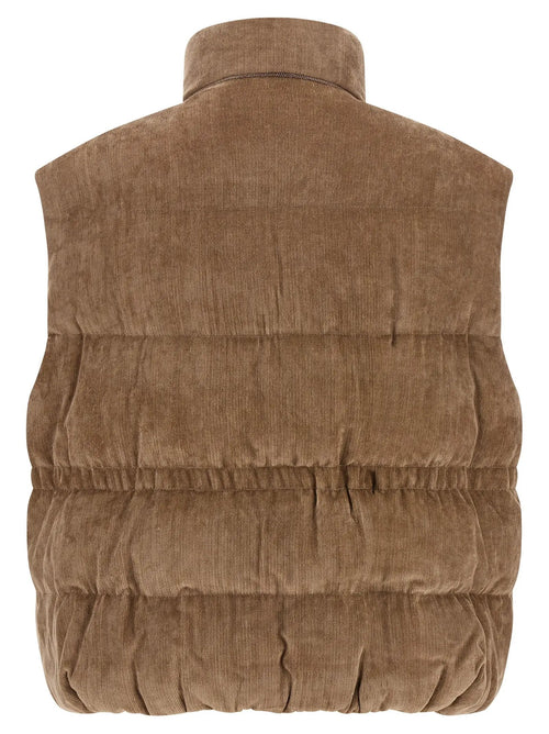 Brunello Cucinelli Brunello Cucinelli Beige Viscose Sleeveless Jacket