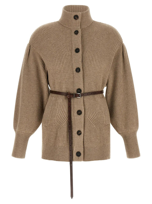 Brunello Cucinelli Brunello Cucinelli Beige Virgin Wool Cardigan
